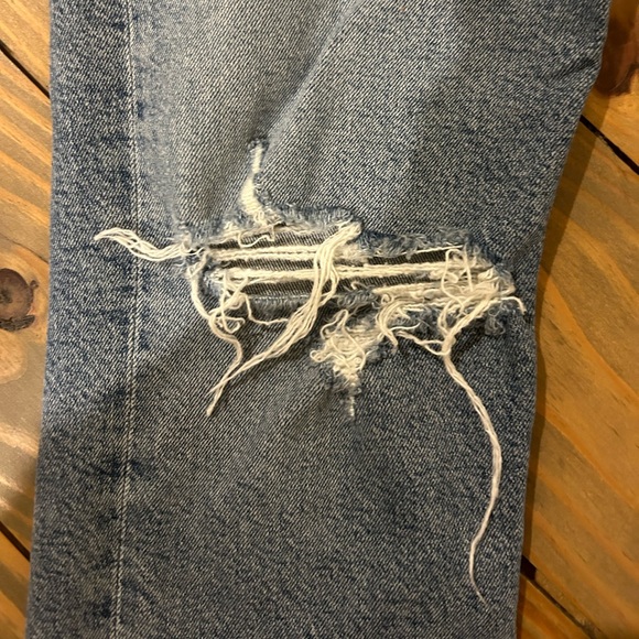 Agolde Blue Distressed Women Jeans - Picture 6 of 7